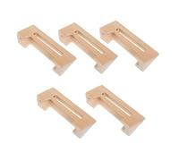 Gatuida 5pcs Sanxian Bridge Traditional Aged Construction Hollow Design Authentic Chinese Folk Music Instrument Part for Beginners Advanced Players Musicians Repair