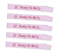 Gatuida 5pcs Shower Sashes for Women Premium Cloth Material Birthday Sash with Letter Printing Pink Etiquette Belts One Fits Party Decoration Photo Prop