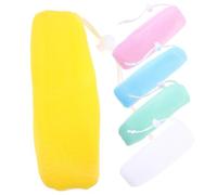 Gatuida 5pcs Soap Pouch and Scrubbing Net Set, Handmade Soap Storage Bags with Bubble Maker for Bath and Shower Exfoliation and Foam Generation