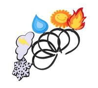 Gatuida 5pcs Soft Felt Headband Cute Flame Water Drop Sun Cloud Funny Party Accessories for Birthday Holiday Events