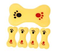 Gatuida 5PCS Sound Bath Bone-shaped Squeeze Sound for Safe Soft Material Educational Early Learning Gift for Pets Easy-grip Design for Coordination Development
