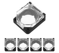 Gatuida 5pcs Stop Button Covers: Plastic Toggle Switch Cover Protector 22mm Mounting Hole Transparent Safety Cap for Start Push Button
