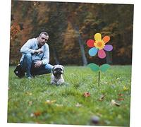 Gatuida 5Pcs Sunflower Shaped Pinwheel Colorful Windmill Ornaments for Garden Outdoor Decoration Playthings
