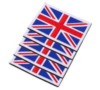 Gatuida 5pcs UK Embroidered Flag Patches for Clothes Hats Backpacks Handcrafted Union Jack Sew Badges with Hook and Loop Fasteners Easy DIY Sewing Accessories for Jackets and Bags