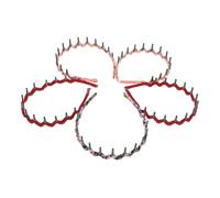 Gatuida 5pcs Unisex Teeth Comb Headbands Wavy Leopard Hair Bands Plastic Shark Tooth Hair Hoop for Women Men Random Colors Accessories