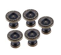 Gatuida 5pcs Vintage Knobs Antique Furniture Handles for Wardrobe Cupboards Cabinets Easy to Install Pulls Replacement for Kitchen Door Handles