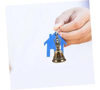 Gatuida 5Pcs Vintage Style Brass Handheld Bells Multi-functional Ritual Bells for Altar Decoration Home Office Desktop Ornament Sturdy Polished Brass with Anti-skid Base