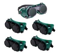 Gatuida 5pcs Welding Goggles Flip-up Safety Glasses for Electric Arc Welding Cutting Grinding Work Protective Welder Eye Glasses with Anti-scratch Coating