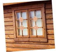 Gatuida 5Pcs Wooden Carved Onlay Applique Round Furniture Decoration for Cabinets Wardrobes Premium Rubberwood Ornamental Carving for Home Living Decor