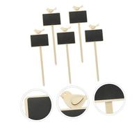 Gatuida 5PCS Wooden Chalkboard Picks Plant Labels Mini Decorative Flowerpot Tags Garden Sign Stakes with Smooth Edges Lightweight for Plant Marking