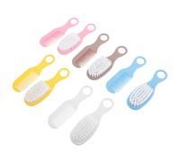 Gatuida 5sets Care Set Soft Brush and Comb for Newborns Boy Girl Grooming Kit for Scalp Care Includes in Blue Pink Yellow White and Brown for Shower Bathing