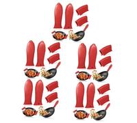 Gatuida 5sets Hot Handle Holder Silicone Pot Handle Cover Non-slip Grip for Cast Iron Skillet Pan Use in Kitchen Cooking Gadgets