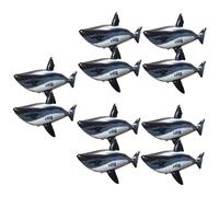 Gatuida 5sets Inflatable Shark Sea Animal Decoration for Outdoor Parties Swimming Pools Summer Fun Durable Material Safe for Parties and Cognitive Development 2pcs*5