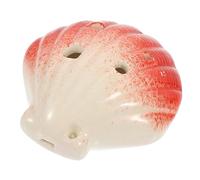 Gatuida 6-hole C-tone Ceramic Ocarina for Beginners, Shell-shaped Portable Wind Instrument in Red, Ethnic Musical Instrument for Boys and Girls’ Practice and Music Learning