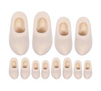 Gatuida 6 Pairs Dutch Wooden Shoes - Mini Dollhouse Shoes - Toy Doll Clogs - Miniature Blank Footwear For Christmas Crafting Dress Up Doll Clothing 3 Cm + 4 Cm