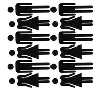 Gatuida 6 Pairs Unisex Bathroom Restroom Sign For Door - 20cm Acrylic Men And Women Toilet Sign - Self-Adhesive Washroom Identification Plate For Business Office