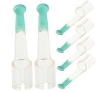 Gatuida 6 Pcs Silicone Ear Wax Cleaner Replacement Heads Soft Transparent Ear Scoop Tips for Adults and Gentle Cleaning Fit for Home and Clinic Use