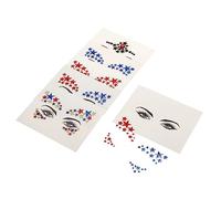 Gatuida 6 Sheets Rhinestone Makeup Stickers DIY Five Pointed Star Eye Decals for Women Creative Body Art for Home Phone Cases and Invitations Durable Material Fashionable and Safe Design