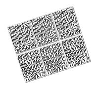 Gatuida 6 Sheets Vinyl Alphabet Letter Stickers DIY Self Adhesive Decals for Bedroom Classroom Wall Decor Durable Fade Resistant Black Upper Lowercase Letters for Mailbox Numbers and