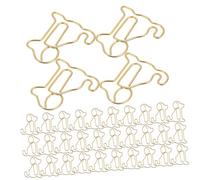 Gatuida 60pcs Cute Sitting Dog Shaped Paper Clips Metal Wire Paperclasps for Organizing Documents and Bookmarks Office School Home Supplies