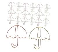 Gatuida 60pcs Cute Umbrella Shaped Metal Paper Clips for School and Office Decorative Bulletin Board Clips in Gold Rose Gold Creative Kawaii Stationery Organizer