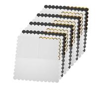Gatuida 60pcs Disposable Decorative Paper Napkins with Elegant Wavy Edging Solid Color Serviettes for Birthday Wedding BBQ Tea Party Supplies Ivory Black Gold Pearl White Silver Mix