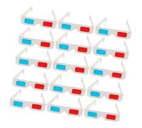 Gatuida 60pcs Disposable Paper Glasses for Movies at Home Lightweight Anaglyph Red Blue Frame Glasses Portable for Home Theater Viewing and Magazines