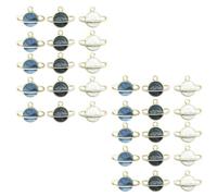 Gatuida 60pcs Enamel Planet Charms Alloy Pendants for DIY Jewelry Making Accessories Blue Black White Space Theme Craft Decorations for Necklaces Bracelets Earrings