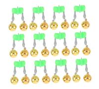 Gatuida 60pcs Fishing Pole Bell with Dual Ring Bait Alarms Portable Plastic Fish Bite Indicators Loud Sensitive Alerts for Night and Ice Fishing Accessories