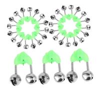 Gatuida 60pcs Fishing Rod Bell Alarms Fishing Indicator Bite Alert Clip Equipment Clip-on Plastic