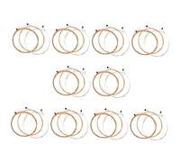 Gatuida 60Pcs Folk Acoustic Guitar Strings Pack Replacement Strings for String Guitar Easy Installation Various Diameters for Tone Essential Guitar Accessories