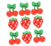 Gatuida 60Pcs Fruit Nail Art Slices DIY Resin Nail Decorations Cherry Strawberry Lemon Charms for Craftsman Hand Tools and Phone Case Ornamentation