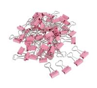 Gatuida 60pcs Heart Shape Metal Binder Clips Pink Mini Paper Clips for Office School Stationery Sturdy Long Tail Design for Secure Grip Portable for Organizing Paperwork and Notes