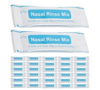 Gatuida 60pcs Instant Dissolving Nasal Rinse Salt Packets 2.7g Each, Soluble Saline for Daily Nose Care and Sinus Relief, Iodine-Free Physiological Salt for Home Nasal Cleaning