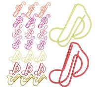 Gatuida 60Pcs Music Note Shaped Paper Clips, Metal Letter Clips for School Stationery, for Notes and Photos
