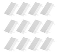 Gatuida 60pcs Plastic Price Tag Holders with White Paper Inserts and Hanging Ears, 90x55mm Retail Basket Label Clips for Supermarket Shelf Display and Storage Bin Signs