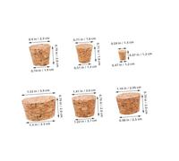Gatuida 60pcs Tapered Cork Stoppers Assorted for Wine Bottles Spice Jars Lab Containers Flexible Reusable Wooden Bottle Corks Airtight Sealing for DIY Craft Projects