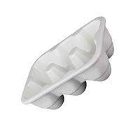 Gatuida 6grids Porcelain Egg Tray for Refrigerator White Egg Storage Holder Kitchen Counter Organizer
