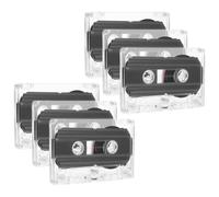 Gatuida 6pcs 60-Minute Blank Audio Cassette Tapes for Recording, Recordable Empty Cassette Tapes with Case, Suitable for Music and Voice Recording