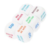 Gatuida 6pcs Acrylic Drinking Dice Game for Friends Family Fun Party Enhancer for Bars Ktv Easy to Play Bachelorette Party Favor Engaging Social Entertainment