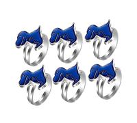 Gatuida 6pcs Adjustable Dinosaur Mood Rings for Color Changing Temperature Sensitive Jewelry Fashion Accessory