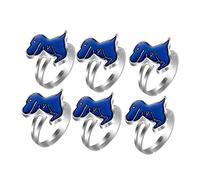 Gatuida 6pcs Adjustable Mood Rings with Color Change Creative Dinosaur Design for Fun Stylish Jewelry for Boys