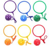 Gatuida 6Pcs Ankle Skip Ball for Kids, Swing Ball Set for Playground Equipment, Coordination Development, Outdoor Indoor Fun, Children’s Fitness Activity Game