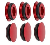 Gatuida 6pcs Bicycle Accessories Crank Bolt Cover Universal Crank Cover Bicycle Crankset Cap Aluminum Alloy Red