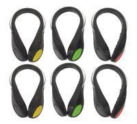 Gatuida 6pcs Biking Shoe Clips Safety Lamp Night Running Reflective Gear With Color Changing Led Shoe Lights Red Yellow Green Lighted Clips