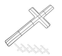 Gatuida 6pcs Black Cross Wreath Metal Frames 40x18cm Floral Wreath Accessories for Easter Holiday DIY Home Wall Hanging Decorations