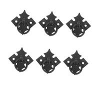 Gatuida 6Pcs Black Iron Vintage Drawer Pulls Retro Single Ring Handles for Cabinets Dressers Wardrobes Cupboards with Comfortable Hanging Ring Design