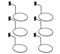 Gatuida 6pcs Black Metal Wall Hat Display Rack 14cm Hoop Baseball Cap Organizer Hooks for Home, Office, Retail, and Garage Storage