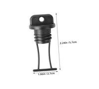 Gatuida 6pcs Black Plastic Kayak Drain Plugs Kit Scupper Stopper Bungs for Canoe Boat Drainage Leak Prevention Replacement Accessories for Lakes Rivers Oceans