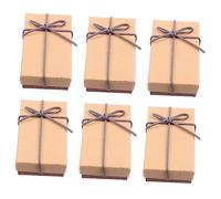 Gatuida 6pcs Bowknot Lipstick Packaging Cases Stylish Birthday Box for Makeup Lovers Paper Design with Sponge Slot Elegant Color Match for Special Occasions